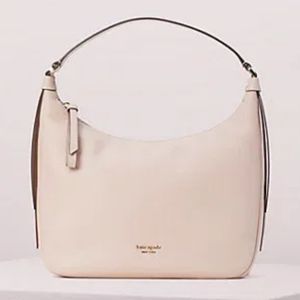 Kate Spade Lake Leather Hobo Bag in Pale Vellum